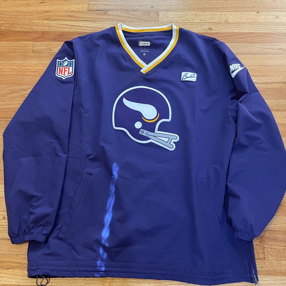 Nike NFL Minnesota Viking Pullover Jacket- Game Worn